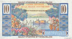10 Francs Colbert Spécimen SAINT PIERRE ET MIQUELON  1946 P.23s NEUF
