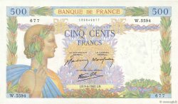 500 Francs LA PAIX FRANCIA  1942 F.32.34 AU