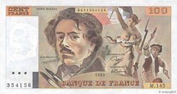 100 Francs DELACROIX modifié FRANCE  1989 F.69.13c SPL+