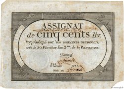 500 Livres Vérificateur FRANCE  1794 Ass.47b