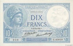 10 Francs MINERVE FRANKREICH  1927 F.06.12