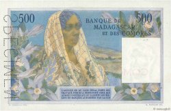500 Francs Spécimen COMORES  1960 P.04s2 SUP