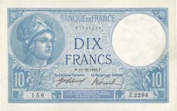 10 Francs MINERVE FRANCE  1916 F.06.01 SPL