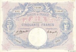 50 Francs BLEU ET ROSE FRANCE  1923 F.14.36 TTB+