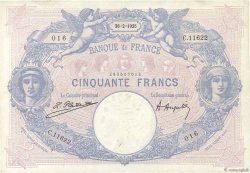 50 Francs BLEU ET ROSE FRANCE  1925 F.14.38 TTB