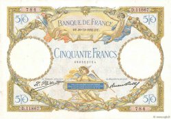 50 Francs LUC OLIVIER MERSON type modifié FRANCE  1932 F.16.03 pr.TTB