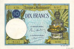 10 Francs MADAGASCAR  1937 P.036 SUP+