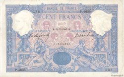 100 Francs BLEU ET ROSE FRANCIA  1906 F.21.20 BC+