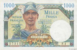 1000 Francs TRÉSOR FRANÇAIS FRANCE  1947 VF.33.01 XF-