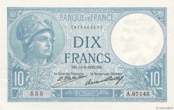 10 Francs MINERVE FRANCE  1932 F.06.16 AU