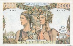 5000 Francs TERRE ET MER FRANCE  1952 F.48.07 pr.SPL