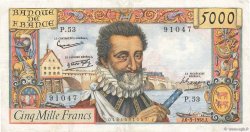 5000 Francs HENRI IV FRANCE 1958 F.49.06