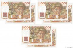 100 Francs JEUNE PAYSAN Consécutifs FRANCE  1946 F.28.09
