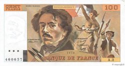 100 Francs DELACROIX FRANCE  1978 F.68.03 SUP+