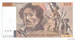 100 Francs DELACROIX imprimé en continu FRANCIA  1990 F.69bis.02a SC+