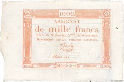 1000 Francs FRANCE  1795 Ass.50a XF-