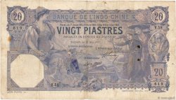 20 Piastres FRENCH INDOCHINA Saïgon 1917 P.038b