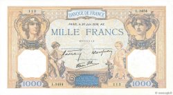 1000 Francs CÉRÈS ET MERCURE type modifié FRANCIA  1938 F.38.21 SPL+