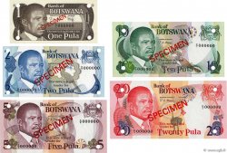 Lot de 5 billets Spécimen BOTSWANA (REPUBLIC OF)  1982 P.LOT