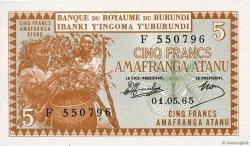 5 Francs BURUNDI  1965 P.08 ST