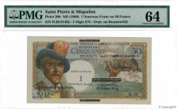 1 NF sur 50 Francs Belain d Esnambuc SAINT PIERRE AND MIQUELON  1960 P.30b