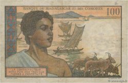 100 Francs - 20 Ariary MADAGASCAR  1961 P.052 TTB