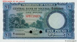 1 Pound Spécimen NIGERIA  1958 P.04cts NEUF