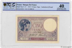 5 Francs FEMME CASQUÉE FRANCE  1919 F.03.03 SUP