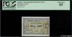 0,50 Franc Fauté SÉNÉGAL  1917 P.01b pr.NEUF