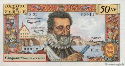 50 Nouveaux Francs HENRI IV FRANCE  1959 F.58.03