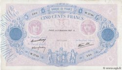 500 Francs BLEU ET ROSE modifié FRANCE  1937 F.31.05 VF
