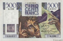 500 Francs CHATEAUBRIAND FRANCE  1948 F.34.08 AU-