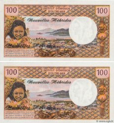 100 Francs Consécutifs NEUE HEBRIDEN  1977 P.18d VZ+