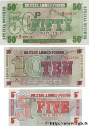 5, 10 et 50 New Pence Lot ANGLETERRE  1972 P.M047, P.M048 et P.M049