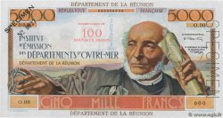 100 NF sur 5000 Francs Schoelcher Spécimen REUNION  1971 P.56bs