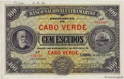100 Escudos Annulé CABO VERDE  1921 P.38s EBC+
