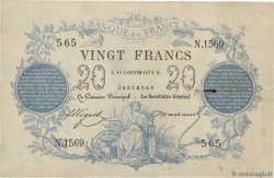20 Francs type 1871 dates erronées FRANCIA  1873 F.A46bis.01 BB