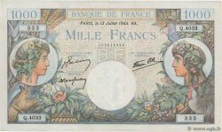 1000 Francs COMMERCE ET INDUSTRIE Numéro spécial FRANCE  1944 F.39.11 pr.NEUF