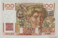 100 Francs JEUNE PAYSAN filigrane inversé FRANCE  1954 F.28bis.05