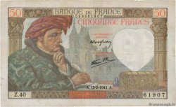 50 Francs JACQUES CŒUR FRANCE  1941 F.19.06