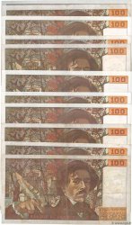 100 Francs DELACROIX modifié Lot FRANCE  1978 F.69.01- F+