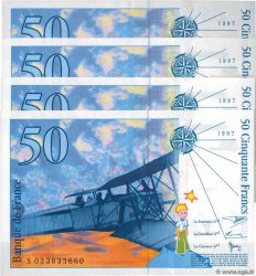 50 Francs SAINT-EXUPÉRY modifié Consécutifs FRANCE  1997 F.73.04 AU