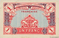 1 Franc AFRIQUE ÉQUATORIALE FRANÇAISE  1917 P.02a VF+