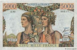 5000 Francs TERRE ET MER FRANCE 1951 F.48.04