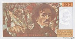 100 Francs DELACROIX imprimé en continu FRANCE  1991 F.69bis.03a4 UNC
