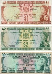 50 Cents, 1 Dollar et 2 Dollars FIDJI  1969 P.LOT