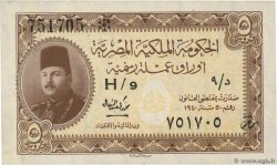 5 Piastres ÉGYPTE  1940 P.165b TTB
