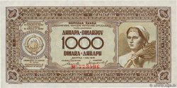 1000 Dinara YUGOSLAVIA  1946 P.067b UNC