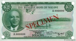 2 Kwacha Spécimen MALAWI  1971 P.07s UNC