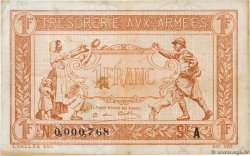 1 Franc TRÉSORERIE AUX ARMÉES 1917 Petit numéro FRANCE 1917 VF.03.01